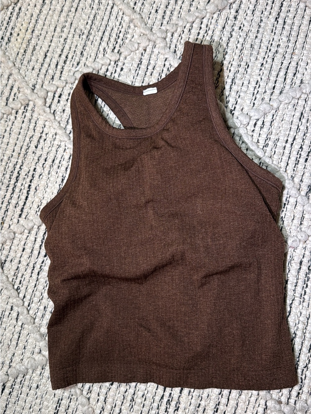 lululemon athletica Chocolate Brown Ribbed Racerback Tank